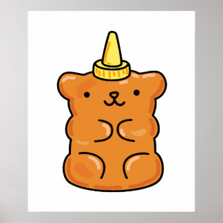 Poster Urso Gummy Cute Kawaii