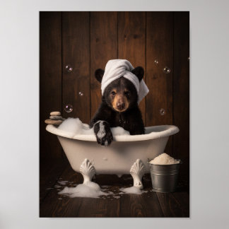 Poster Urso na Banheira