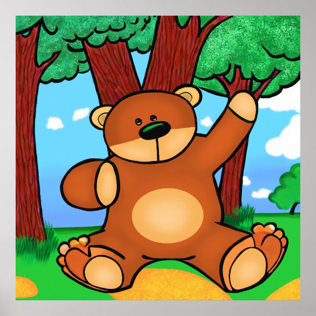Poster Urso na pradaria (Frente)