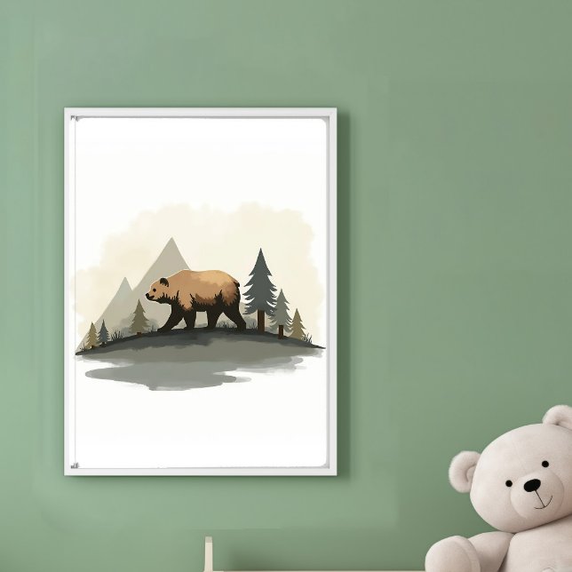 Poster Urso nas Montanhas (Criador carregado)