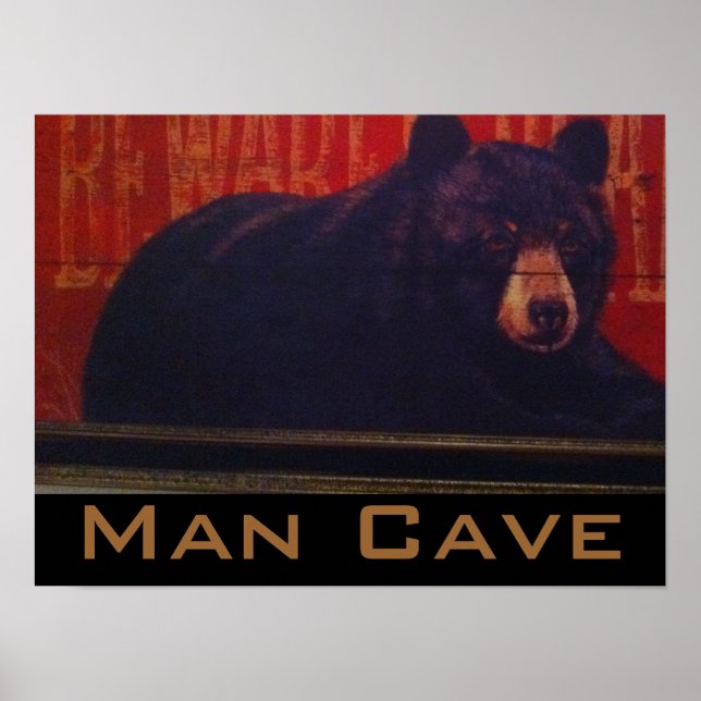 Póster Urso Negro da Caverna (Frente)