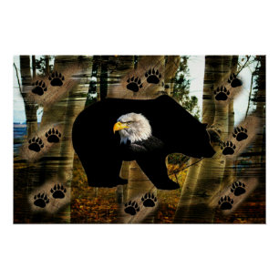 Póster Urso Negro - Urso Negro - Urso Negro - Imprime Nat