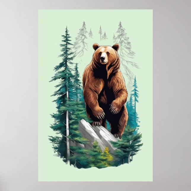 Poster Urso no Lover Florestal (Frente)