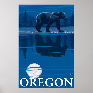 Poster Urso no luar - Oregon