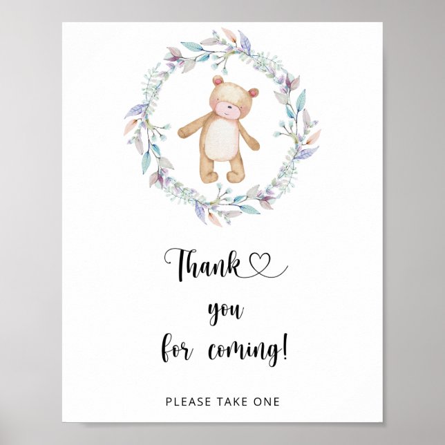 Poster Urso \ Obrigado por vir (Frente)
