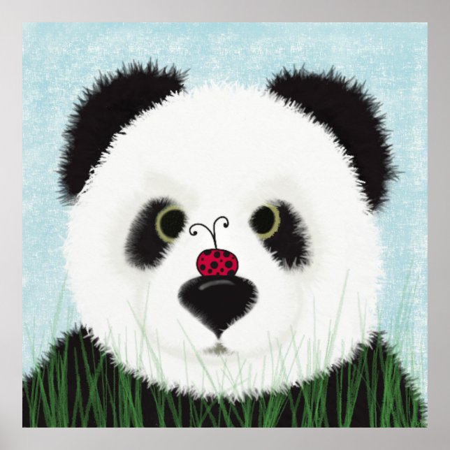 Póster Urso Panda Adorável (Frente)