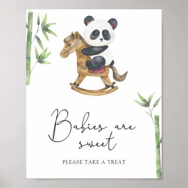 Poster Urso Panda - bebês são fofos (Frente)