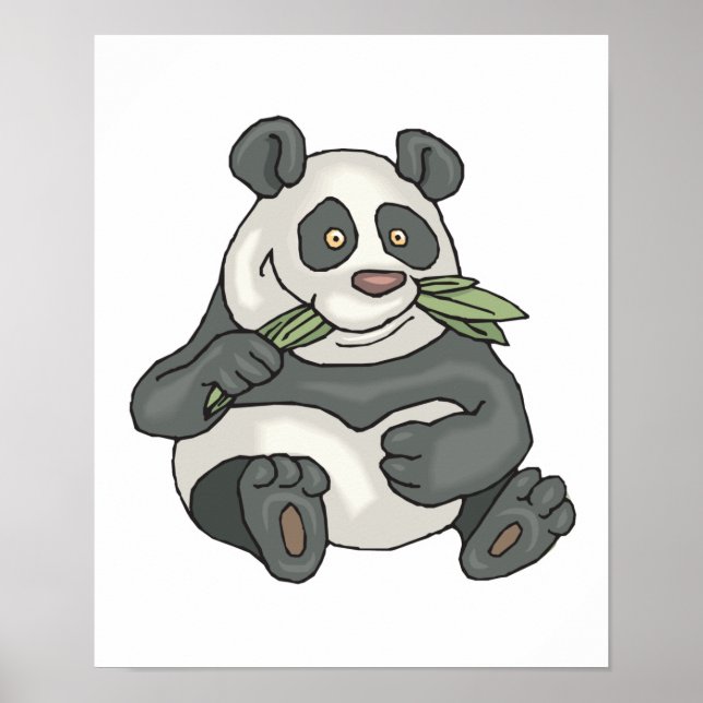 Póster urso panda chubby (Frente)