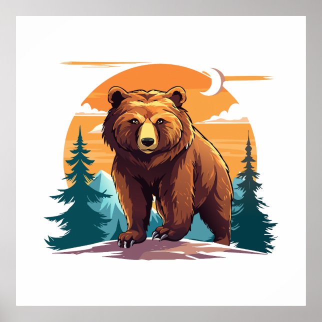 Poster Urso pardo (Frente)