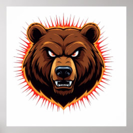 Poster Urso Poderoso – Força Bruta da Natureza