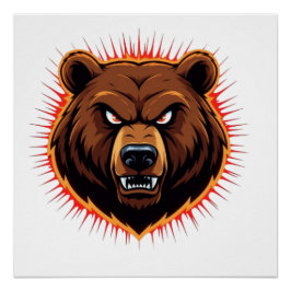 Póster Urso Poderoso – Força Bruta da Natureza
