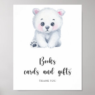 Poster Urso polar bebê - livros cartões e presentes pôste