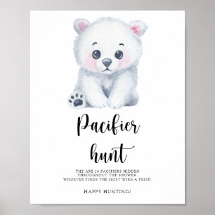 Poster Urso polar - caça ao chupeta pôster do jogo de bab