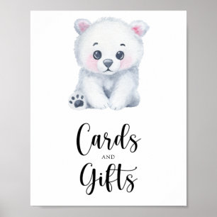 Poster Urso polar - cartões e presentes baby shower