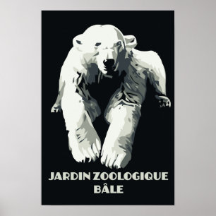 Poster Urso polar de Basileia do anúncio do jardim