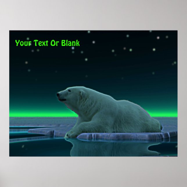 Poster Urso Polar De Borda De Gelo (Frente)