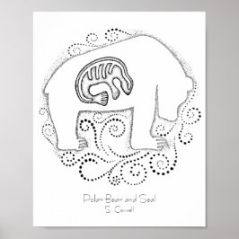 Poster Urso Polar e Selo