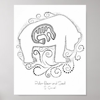 Poster Urso Polar e Selo