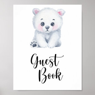 Poster Urso Polar - livro de hóspedes
