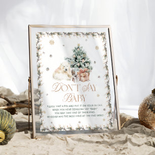 Poster Urso Polar Não Diga Jogo de Bebê