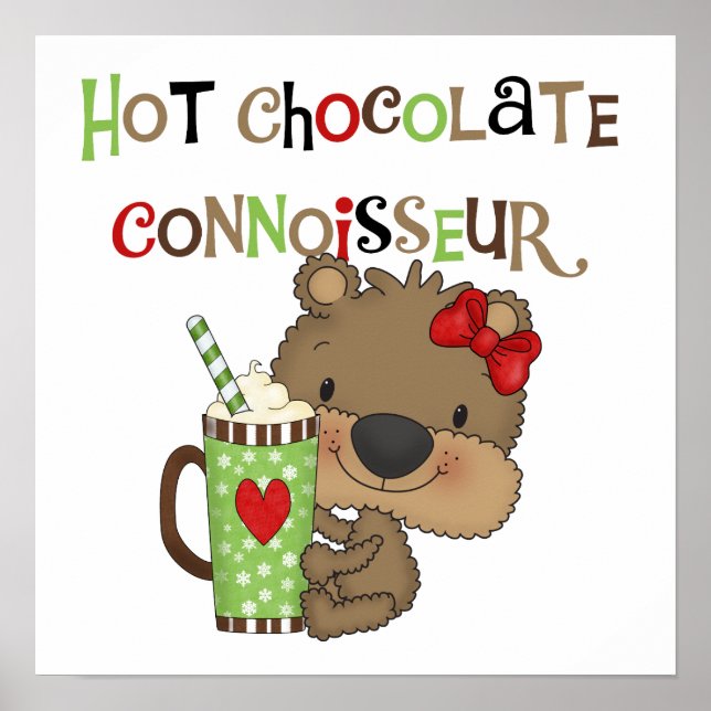 Póster Urso quente da menina de ChocolateConoisseur (Frente)