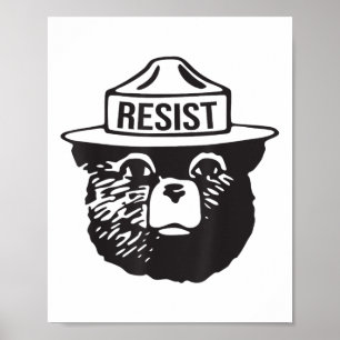 Poster Urso Resiste Protege Parque Nacional Anti Trump 86