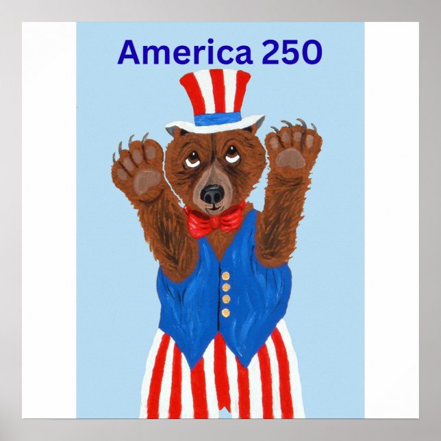 Poster Urso Tio Sam América 250  (Frente)