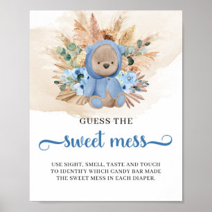 Poster Urso Tropical Adivinha O Jogo Doce Mess