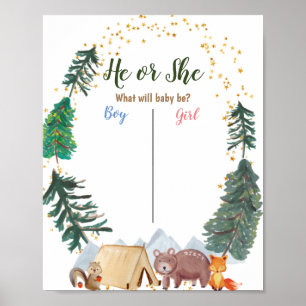 Poster Urso Woodland Conselho