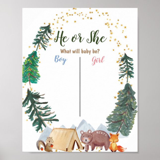 Poster Urso Woodland Conselho (Frente)