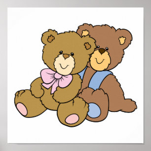 Póster Ursos Bonitos de Amigos de Hugging