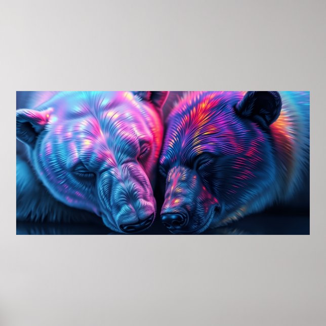 Poster Ursos coloridos (Frente)