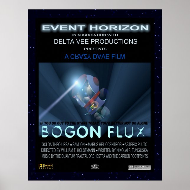 Póster Ursos De Teddy No Espaço (Frente)