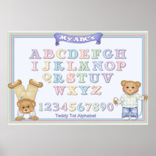 Póster Ursos de ursinho do divertimento do alfabeto