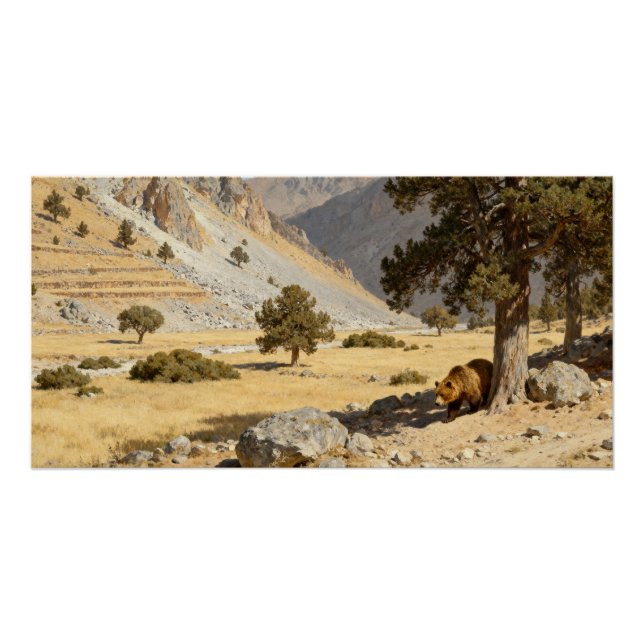 Póster Ursus arctos crowtheri – O Urso-do-Atlas (Frente)
