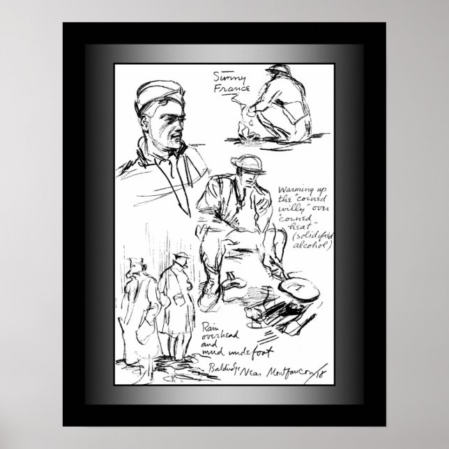 Póster US Doughboys ~ Estrelas & Strips ~ Primeira Guerra (Frente)