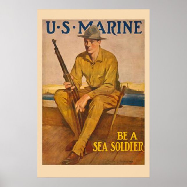 Poster US Marine Be A Sea Soldier (Frente)