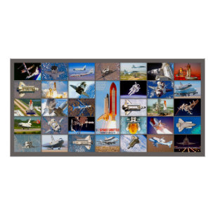 PÓSTER US SPACE SHUTTLE 1981-2011 "MONTAGE"