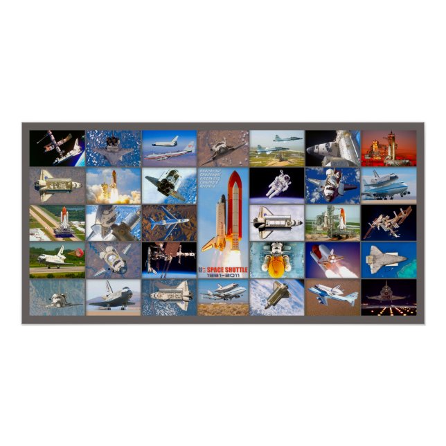 PÓSTER US SPACE SHUTTLE 1981-2011 "MONTAGE" (Frente)