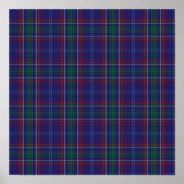 Poster US State Tartan - Massachusetts - Download Digital (Frente)