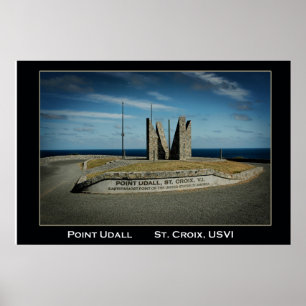 Poster US Virgin Islands St. Croix USVI Point Udall