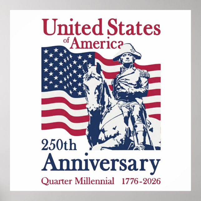 Poster USA 250th Anniversary Semiquincentennial 1776-2026 (Frente)