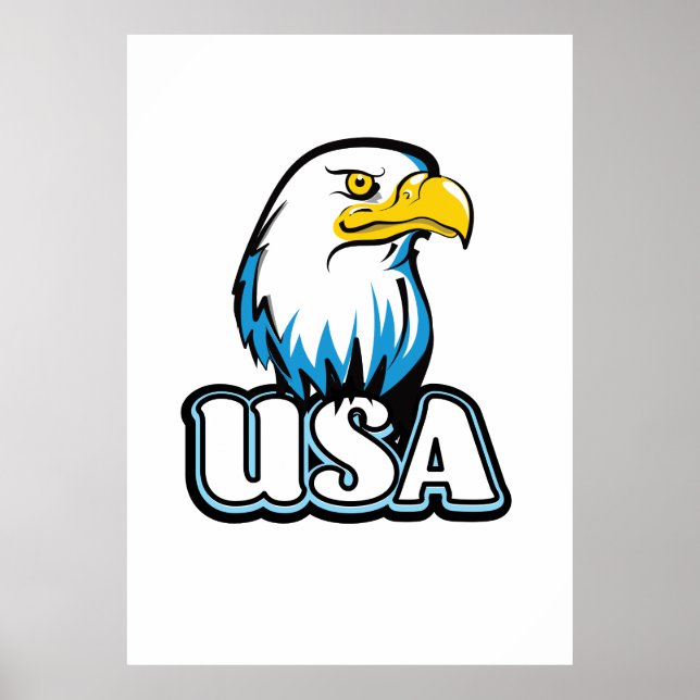 Poster USA Bald Eagle (edição azul limitada) (Frente)