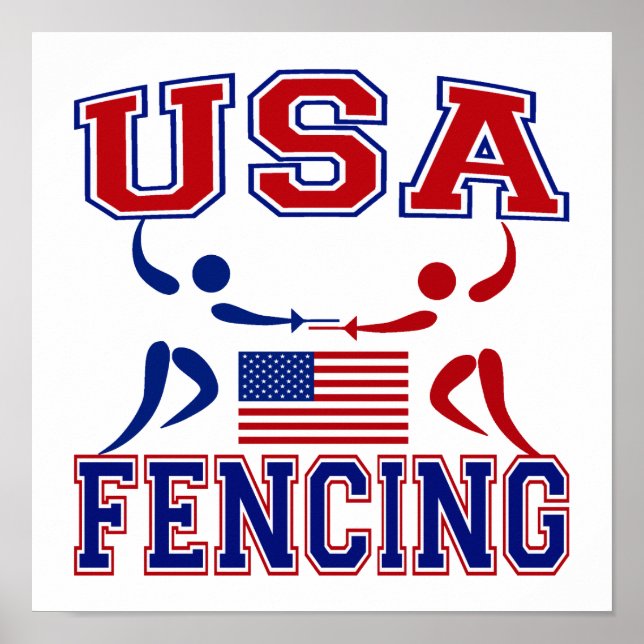 Póster USA Fencing (Frente)