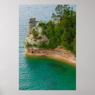 Póster USA, Michigan. Miner's Castle Rock Formation