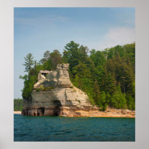 Poster USA, Michigan. Miner's Castle Rock Formation 2