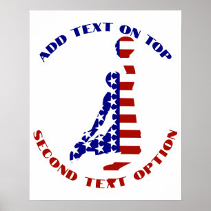 Poster USA Patriotic BASKETBALL