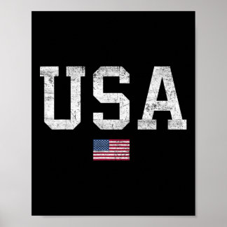 Poster Usa T Shirt Women Men Kids Patriotic American Flag