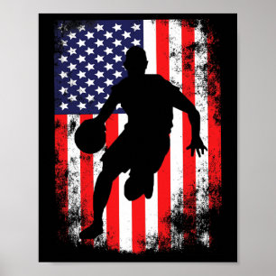 Poster USA Team Basball Supporter American Patriotic F