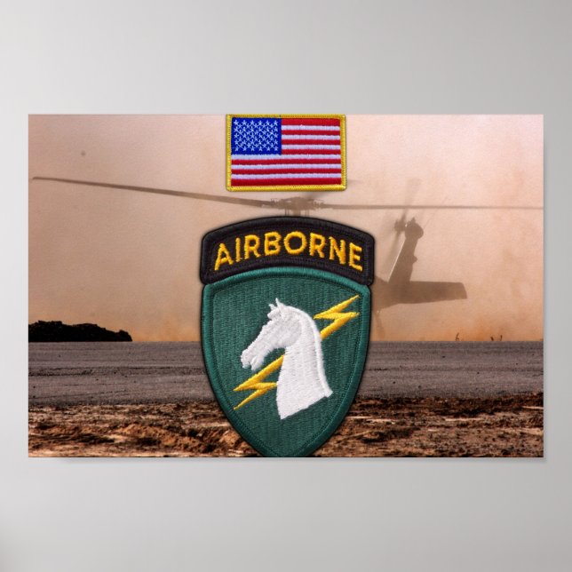 Poster USACAPOC(A) 1 rua Especial Ops Vets Patch (Frente)